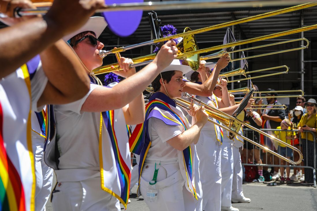 A photo of marchers form the 2022 Pride Parade in Manhattan